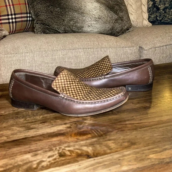 Louis Vuitton LV Designer Leather/Pony Hair Loafers Slip On Men Shoes 10 - Picture 7 of 17